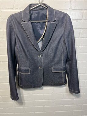 Elie Tahari Dark Indigo Denim Blazer - Women's Jacket